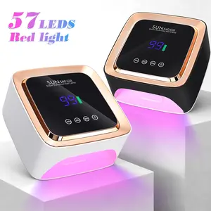 Professional UV LED Nail Lamp, High Efficient Nail Dryer with 57 LEDS, 3 Timers & Detachable Base Cures All Hard Gels, Especially Rhinestone Glue, Solid & Liner Gel Polishes