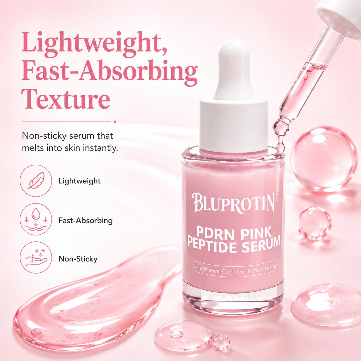 [NEW] Bluprotin PDRN Pink Peptide  | Hydrating Repair  with Salmon PDRN &  Acid | Fast-Absorbing Soothing  Care for Sensitive Skin | Facial Skin Care Essence (30ml /1 fl.oz) Pure Vitamin C Low-Molecular Acid Serum the beauty shop, Hyaluronic, Radiant