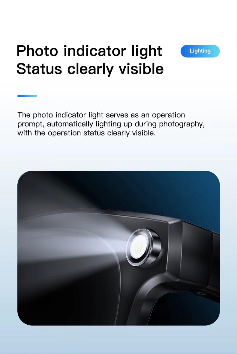 Smart Sports Glasses - First-Person 4K Camera & AI Translator for Outdoor Adventures | Photochromic, Bluetooth, Hands-Free Video