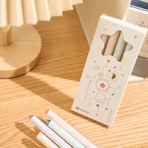 Kaco FIRST Gel Pens Cute Stationery Black Ink, 0.7 mm Medium Point, Aesthetic Cute Star Pens for Journaling