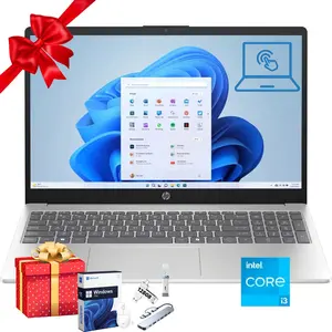 HP 15.6" Touchscreen Laptop, Copilot AI,up to 32GB RAM, 512GB SSD,Intel 13th Core i3-1315U(Up to 4.5GHz), Win 11 Pro,Intel UHD Graphics, Wi-Fi 6,Bundle Accessory