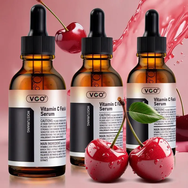 VGO Vitamin C Facial Serum Essence,30ml/60ml Skincare Cleanser-B3 Skin Daily Gentle care Facial Wash Cleansing Comfort For Skin moisturize Radiance