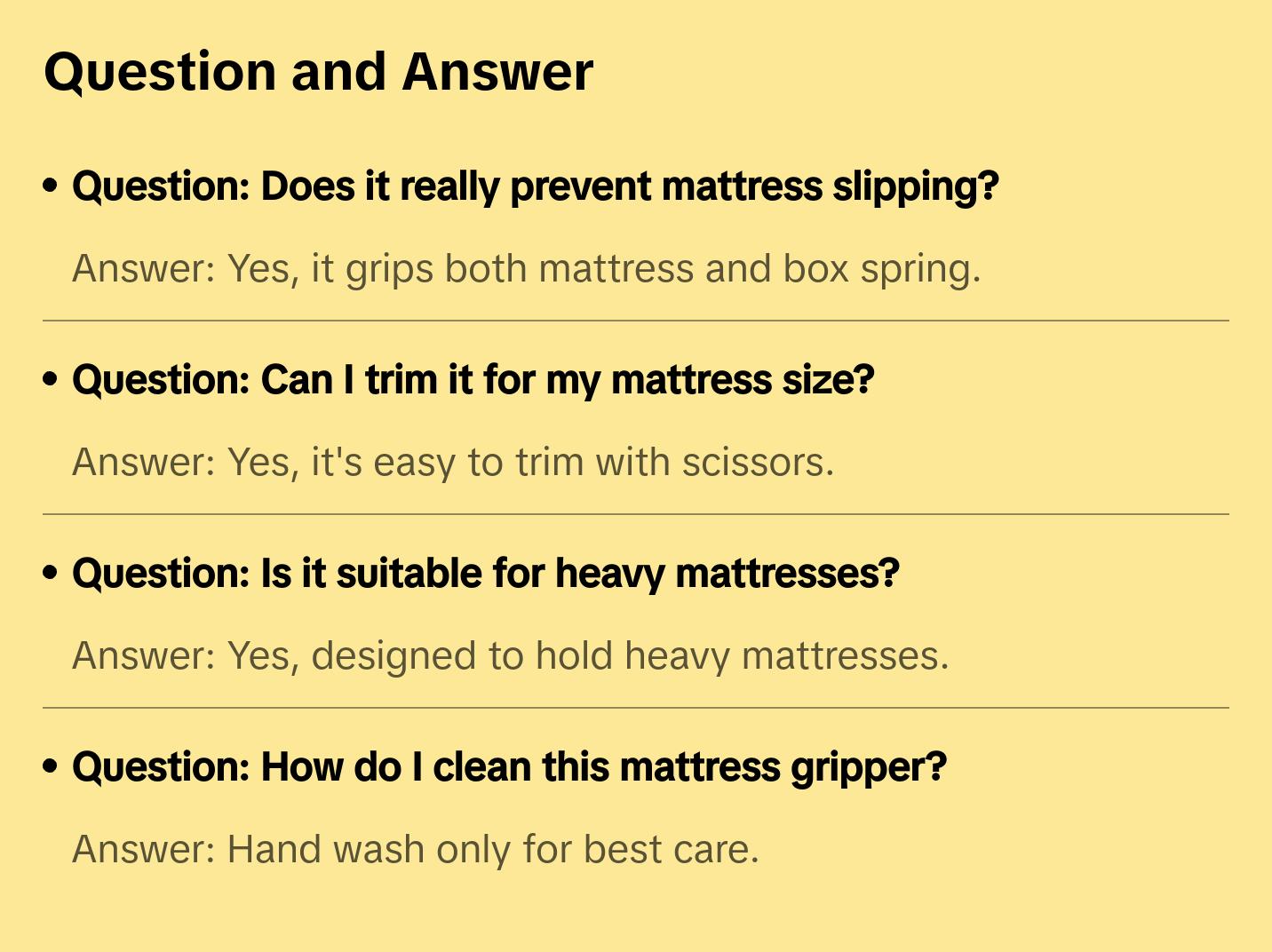 Gorilla Grip Non Slip Mattress Gripper, Prevents Mattresses from Sliding and Holds Bed in Place, Pad Grips Beds, Sofa, Couch, Chair Cushions and Helps Keep Topper from Slipping, Easy Trim Pads
