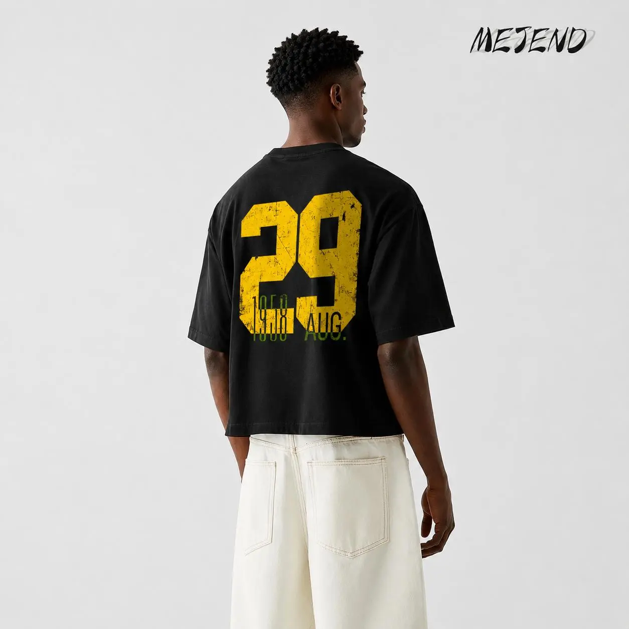 12oz Max Heavyweight Cropped Tee,, Casual Crewneck Tshirt, Mens Graphic Tees, MeJend Boxy tee, Thick Fabric tshirt