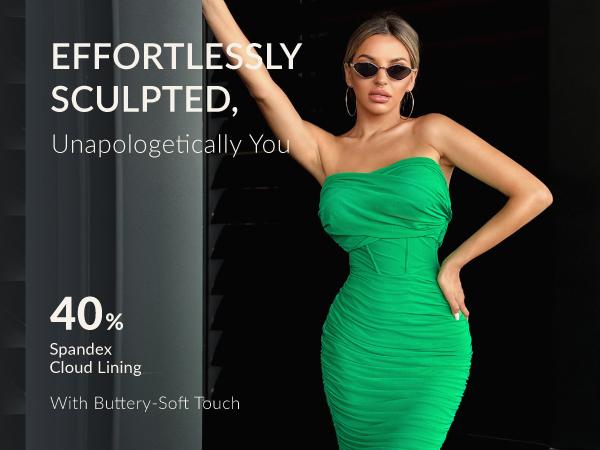 Curvysweet SDK0560A Elegant Off-Shoulder Ruched Mesh Bodycon Christmas Evening Dress with Cross V-Neck & Built-In Bra — Perfect for Cocktail Parties, Wedding Guests, Birthdays, Night Out & Work Events