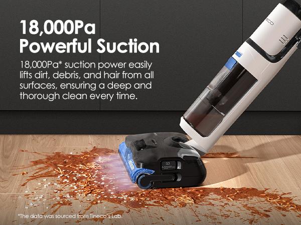 Tineco FLOOR ONE S6 Stretch Steam Corded Wet Dry Vacuum Steam Mop All-in-One, Tineco BoostSteam, 320℉ High-temp Steam Cleaning, 180° Lay-Flat, Anti-Tangle Design, FlashDry Self-cleaning