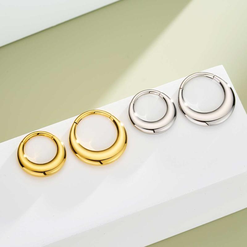 OUFER 16G Chunky Bubble Hinged Segment High Polish Nose Septum Daith Ring in Silver, Gold, Rose Gold & Black - 316L Stainless Steel