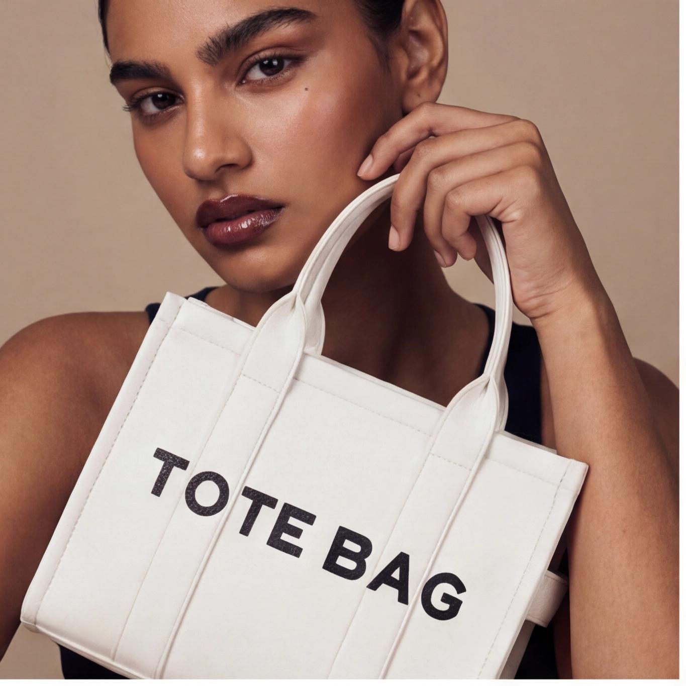 Embroidered letters Women's Stylish Letter Tote Bag New 2026 Design Versatile Handbag Available in Multiple Colors Suitable for Everyday Use