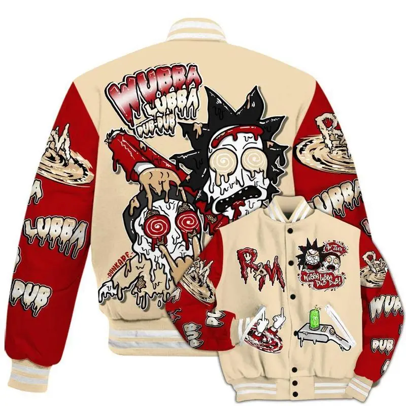 Varsity Jacket to Match  Strawberry Waffle,   Graphic Streetwear Baseball Outerwear, Unisex Sneaker Matching Gift Idea