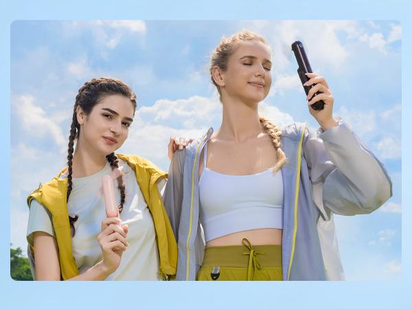 JISULIFE Handheld Mini Fan 3-in-1 Portable, 4500mAh/2000mAh Rechargeable Battery USB Fan with Power Bank & Flashlight, Multifunctional for Travel, Makeup, Daily Use