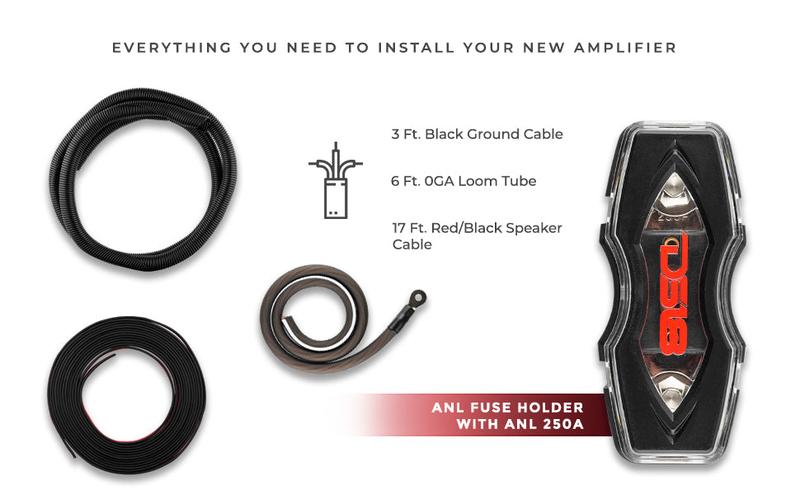 0-GA CCA Amplifier Installation Kit - RED