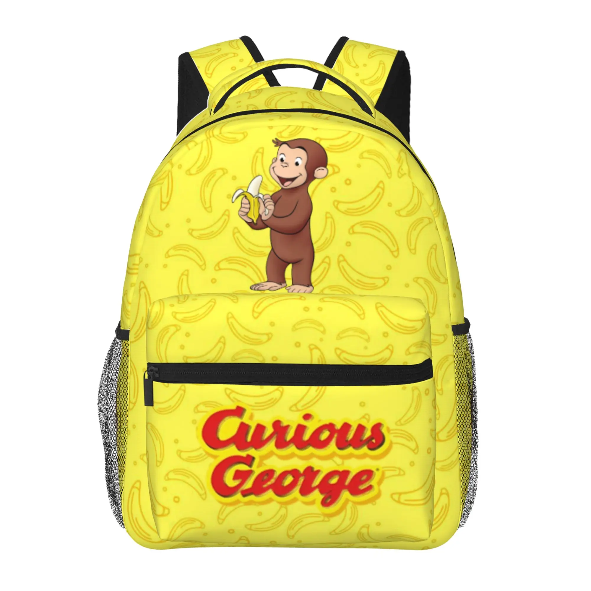 Curious george Minimalist Kids School Backpack Curious george toys Easy-to-Clean Daypack Curious george stuffed animal Versatile Holiday Gift with Multiple Storage Compartments