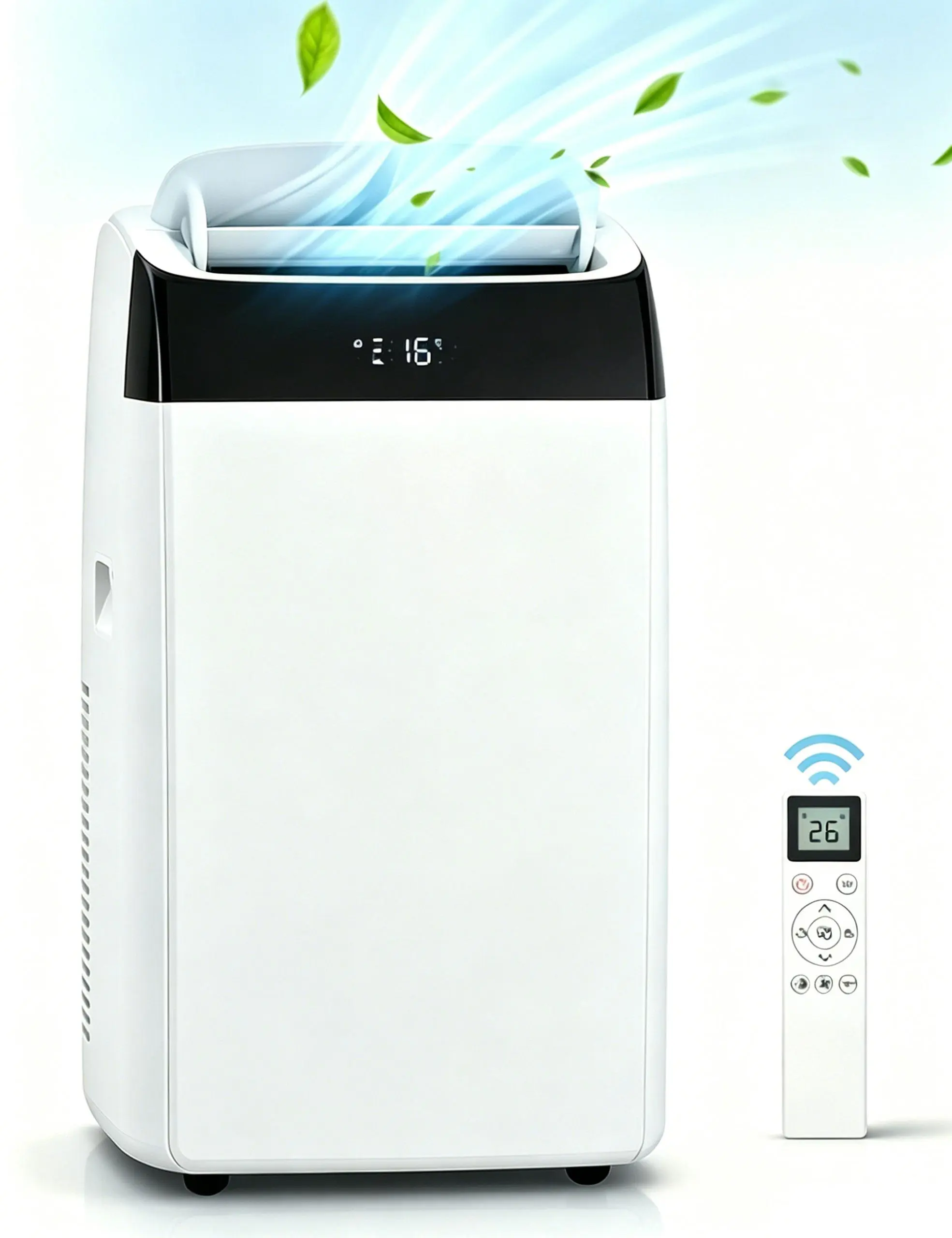 Garvee 14K /10K /8K BTU Portable Air Conditioners, 4-in-1 Portable AC Unit for Rooms Up to 750/450/350 Sq. Ft, Dehumidifier, Fan, Energy Saving, Remote Control, 24 Hour Timer, Sleep Mode, for Bedroom/Office