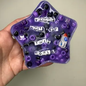 SILICONE PICKY PAD - Medium Galaxy Star - Handmade Fidget Sensory ASMR Tool - Stress and Anxiety Relief