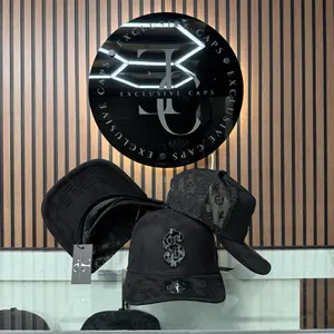 Money Sign SnapBack Hat-Black Suede/ Mesh