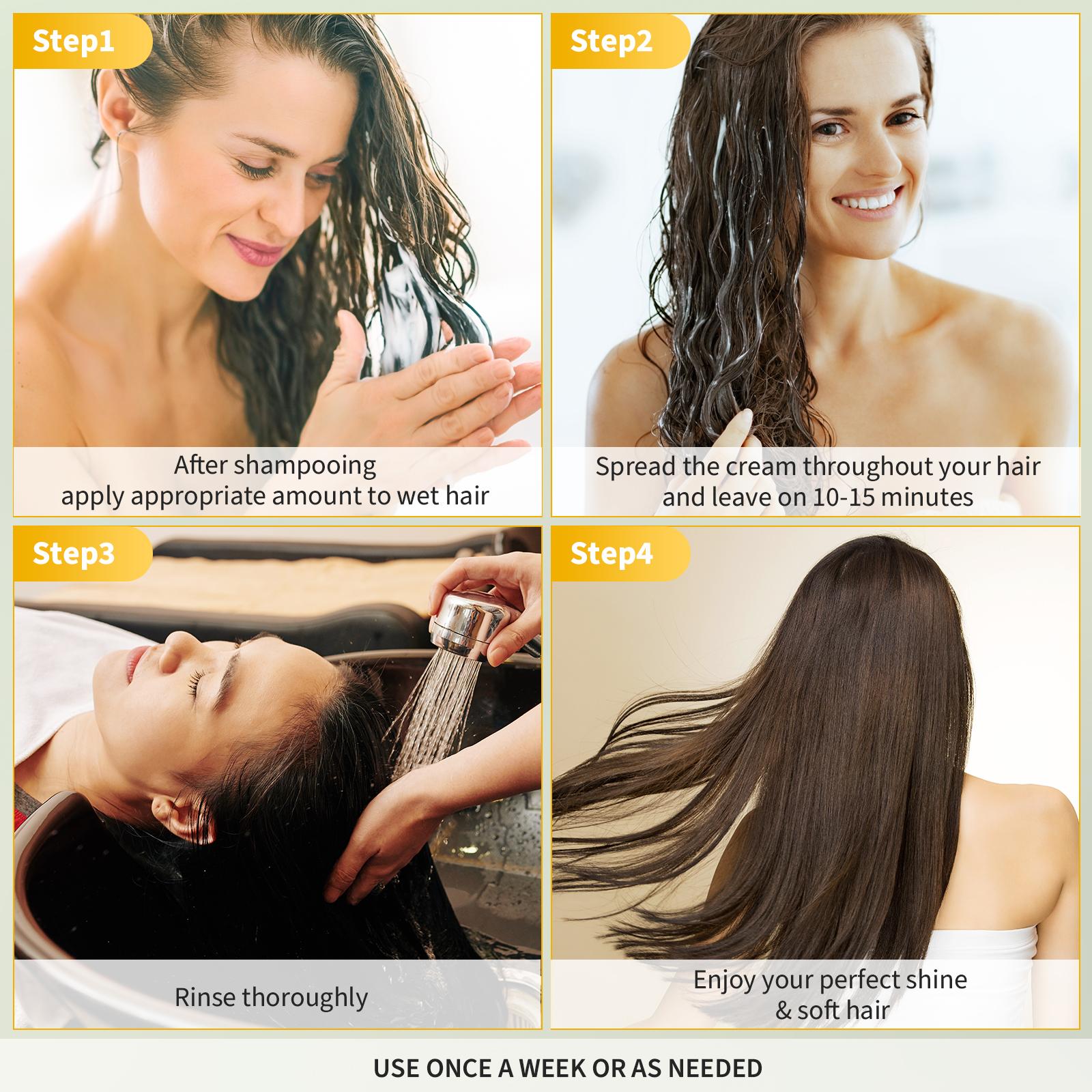 MEIDU Keratin Hair Mask, Ginseng and coconut oil deeply nourish and repair hair strands, Smooth Moisturizer Hydrating, Collagen Hair Treatment