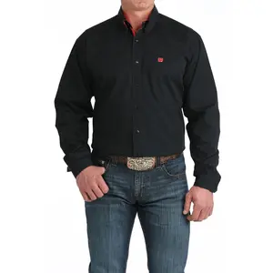 CINCH MENS SHIRT BLACK MTW1106042