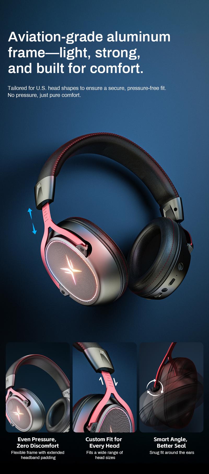 [New Year Picks] TAGRY K3 Gaming Headset - 7.1 Surround Sound - 50mm Drivers - Memory Foam Cushion - Bluetooth 5.3-USB-A/C Dual Interface 2.4G - Wired 3.5mm Audio Jack - For PC, Mac, PS4, PS5,Switch, Xbox, Smart Phone, Laptop, Smart Watch, Tablet