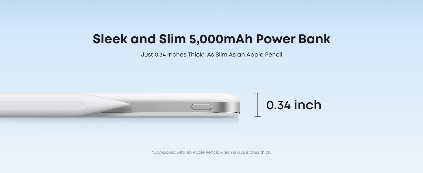 Anker Nano 5,000mAh Magnetic Power Bank, Qi2 15W Max Wireless Charging, Ultra-Slim Portable Charger, for iPhone 17/16/15/14/13/12 Series Only (MagSafe-Compatible)