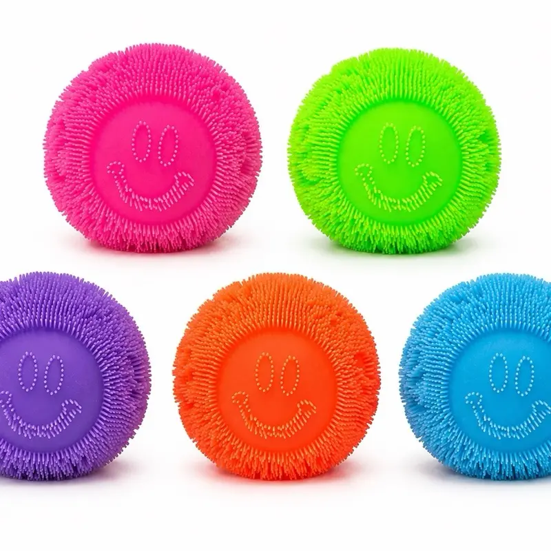 Fuzz Ball Squishy, Soft Stress Relief Toy for Kids, Portable Sensory Fidget Accessory