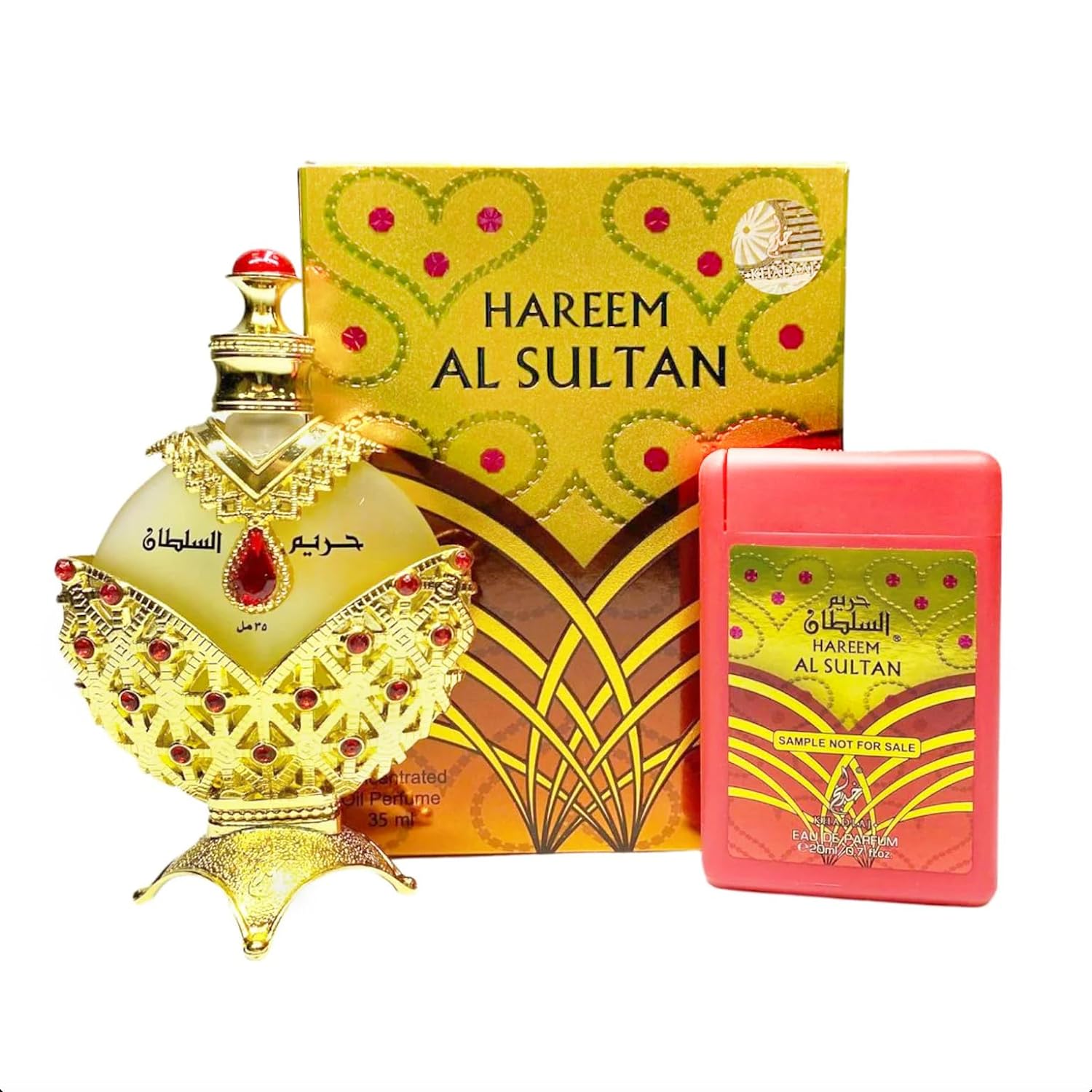 KHADLAJ Hareem Al Sultan Gold Perfume Oil Concentrated for Women, 1.18 Oz / 35 ml