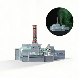 Industrial Reactor Inspired Humidifier 3D Printed Nuclear Plant Style Mist Diffuser with Green LED Light Desktop Air Moisturizer