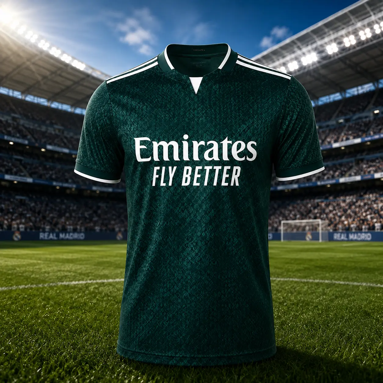 Unisex Real Madrid 2026/27 Away Replica Soccer Jersey - Green, Breathable, Quick-Dry Fan Jersey for Sports Collectors
