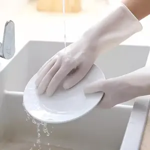 4 Pairs of Waterproof PVC Kitchen Cleaning Reusable Gloves for Cleaning Waterproof Gloves Anti-leak Gloves Pvc Gloves Anti-slip, Ideal for Washing Dishes, Pots, and Utensils, Dishwashing Gloves|Durable Kitchen Gloves|Waterproof Gloves