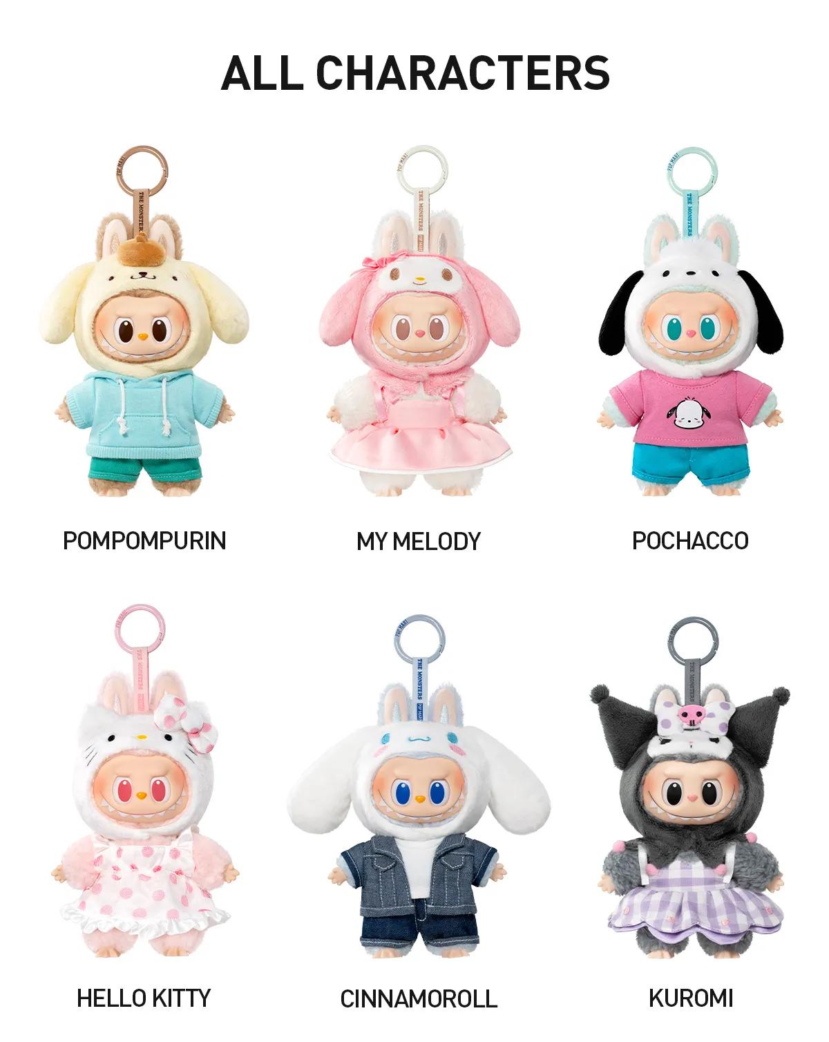 (Iris1034) POP MART THE MONSTERS x Hello Kitty and Friends Series-Vinyl Plush Pendant Blind Box