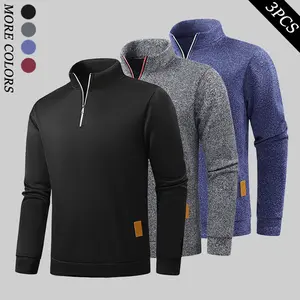 Men's Spring/Fall Long-Sleeve Sports Shirt - Breathable, comfortable, and skin-friendly sweatshirt with an adjustable half-zip front; perfect for outdoor hikes, jogging, fishing, gym workouts, or casual wear. A must-have addition to any man's wardrobe!
