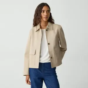 Theory Women's Boxy Jacket in Cotton Gabardine