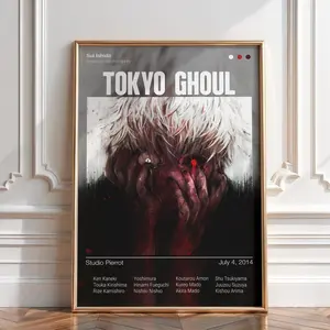 [No Frame] Tokyo Ghoul Poster, Ken Kaneki Anime Wall Art Print Vintage Artwork Gift