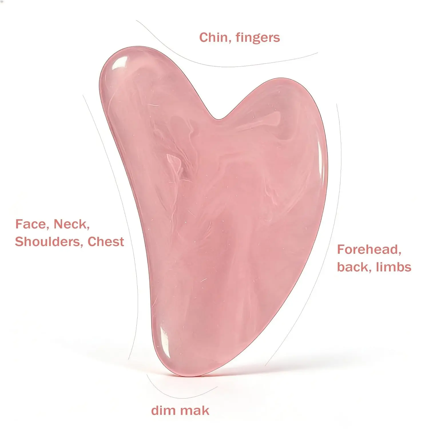 Heart Shaped Gua Sha Scraping Board, Versatile Body Care Manual Massage Tool for Acupuncture, and Spa Treatments