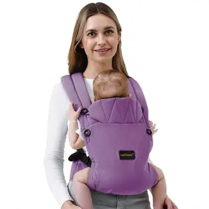 Baby Carrier 7-45 lbs with Natural Material, Newborn to Toddler, Ergonomic Design,Versatile and Adjustable,Hands Free for Moms&Dads