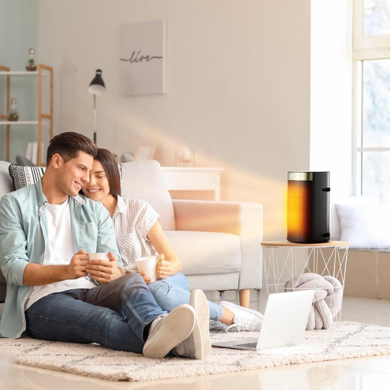 Space Heater 1500W, Fast Heating & Energy Saving Portable Electric Heater with Remote for Indoor Use, 5 Modes Adjustable Thermostat 24H Timer, Safe Quiet for Bedroom Office Home Use