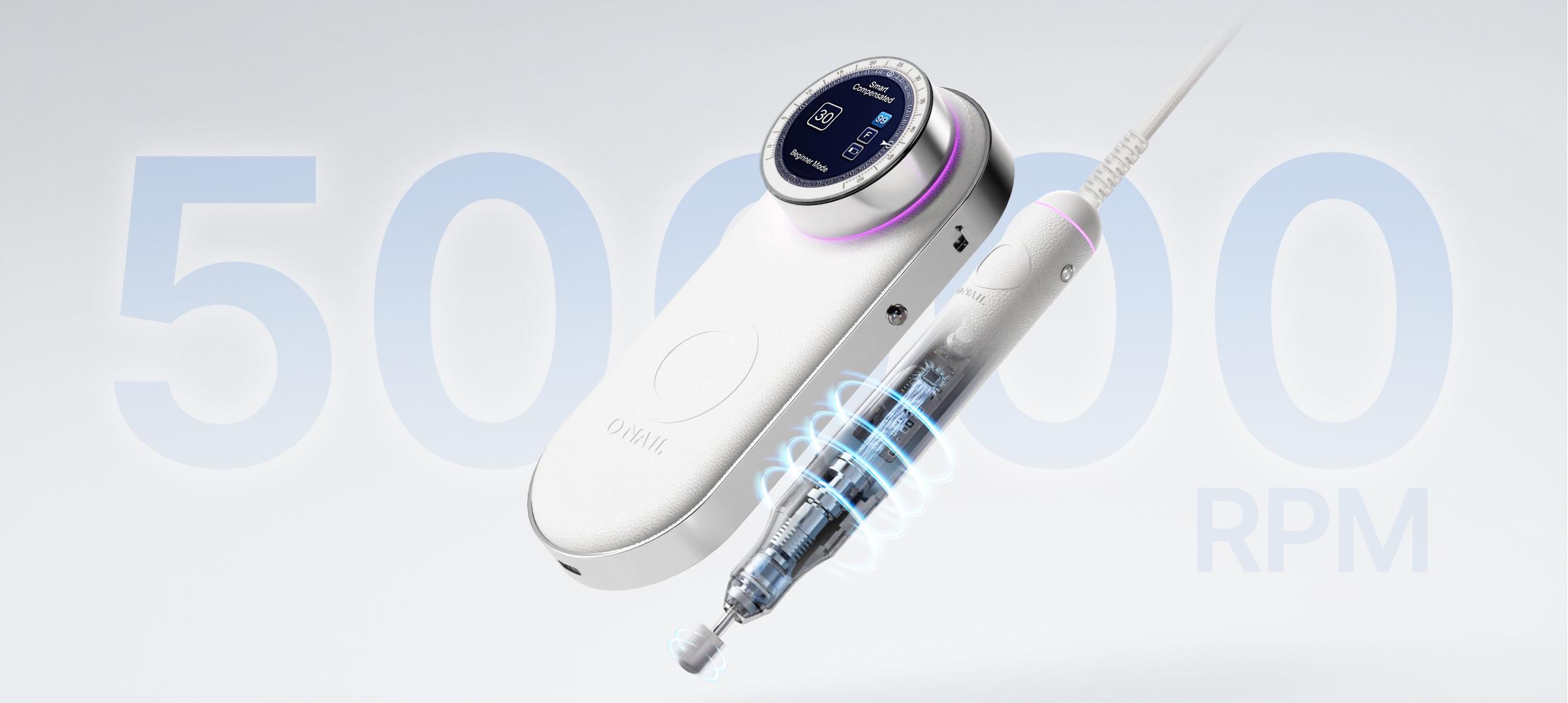 ONAIL Pro Max Nail Drill  - 50,000 RPM, 11 Bits, Automatic Stop, Quiet Operation, USB Type-C, 2150mAh Battery, King of Speed & Stability