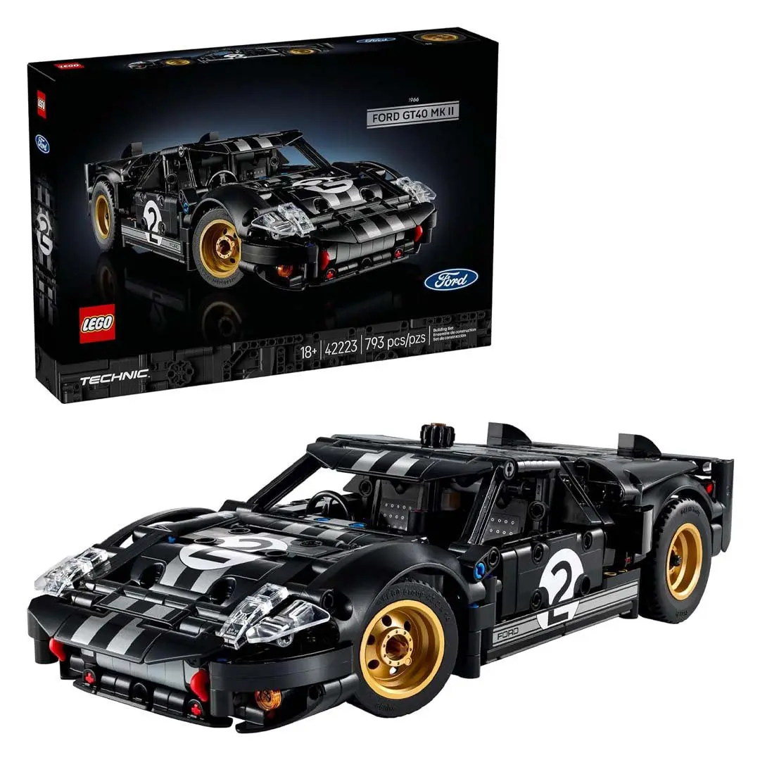 LEGO Technic 1966 Ford GT40 MKII Race Car Model Buildable Blocks Kit (42223)