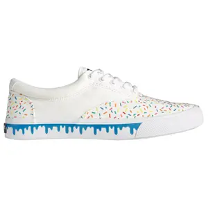 Sperry Mens Striper Ii Cvo Lace Up Sneakers Shoes Casual - White