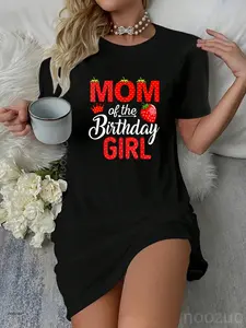 Mom of The Birthday Girl Berry 1St Birthday Girl Strawberry Casual Dress