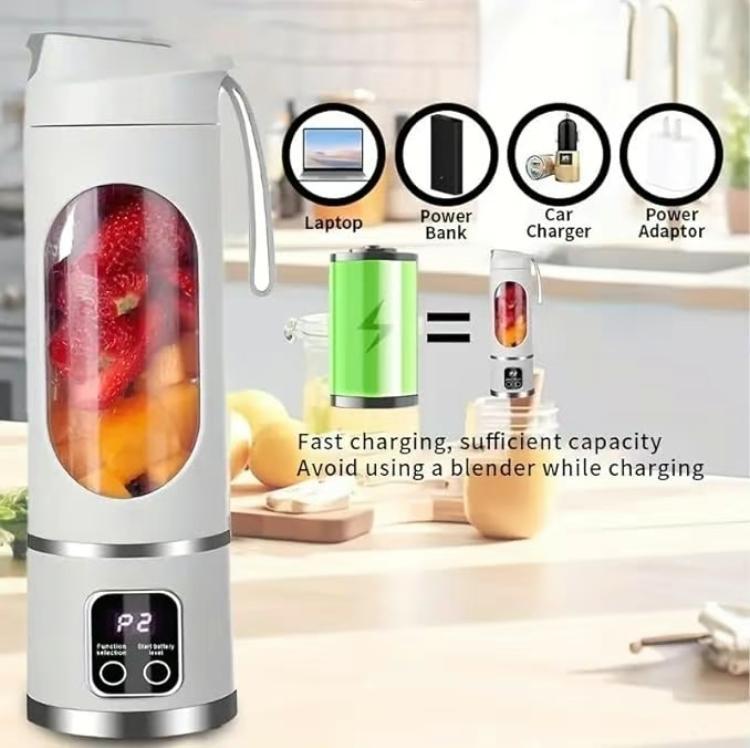 Ultimate Portable Blender Cup – Blend Smoothies, Shakes & Fresh Juice Anywhere! 2-in-1 Juicer & Ice Crusher, USB Rechargeable, Leak-Proof & Easy to Clean – Perfect for Gym, Travel & Dorm Life!