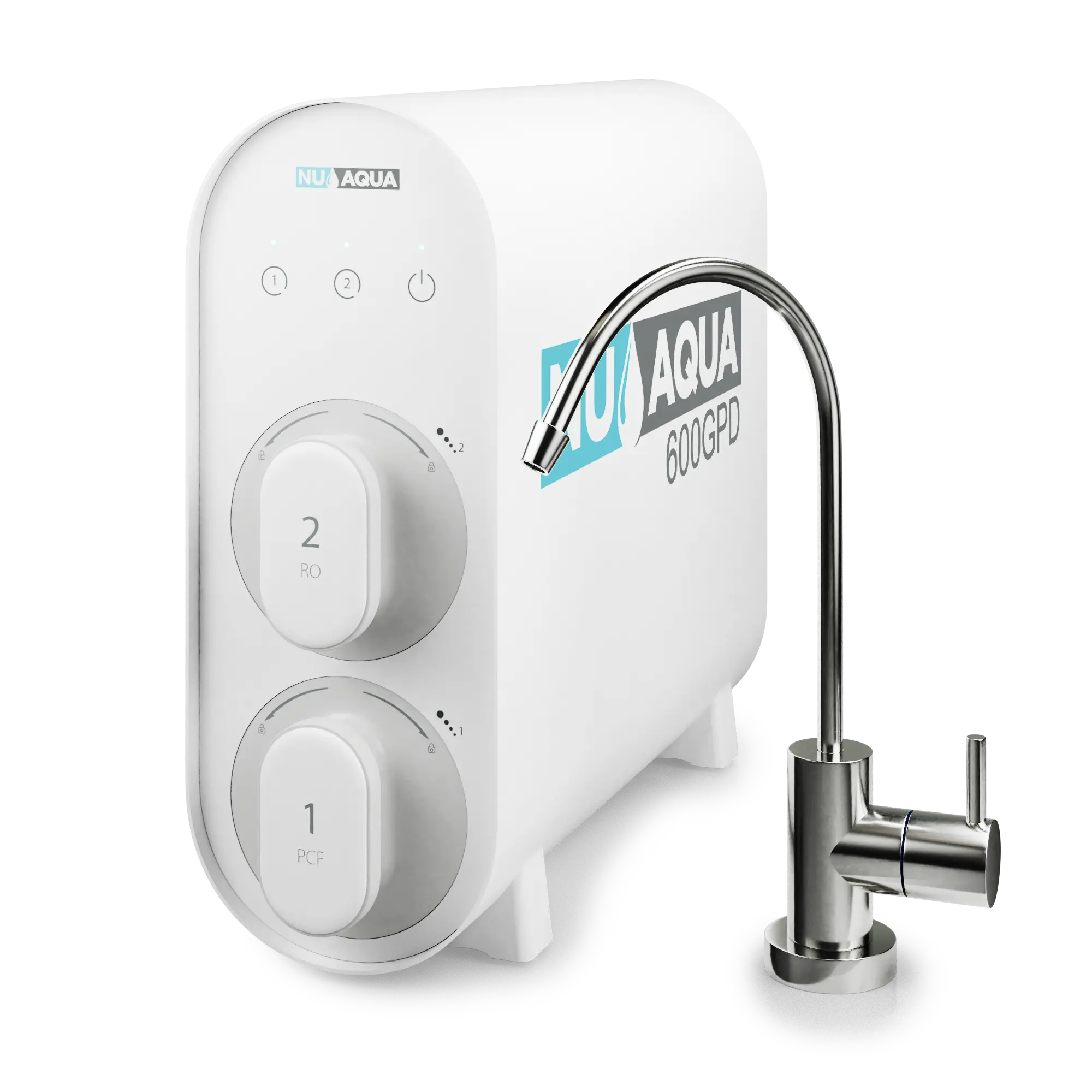 NU Aqua Efficiency Series Tankless 600GPD Gallon Per Day Reverse Osmosis Water Filter System 2:1 Pure To Waste