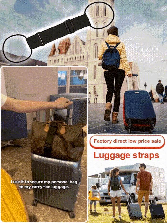 2PCS Multi Use Strong Adjustable Luggage Connector Straps For Suitcases Rainbow Travel Straps Secure Organize Anti Theft Straps
