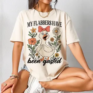 My Flabbers Have Been Gasted Shirt, Gag Gift Rude Goose Mood Snarky Animal Tee, Sarcastic Goose Humor T-Shirt, Attitude Adult Humor Fun Goose Teee
