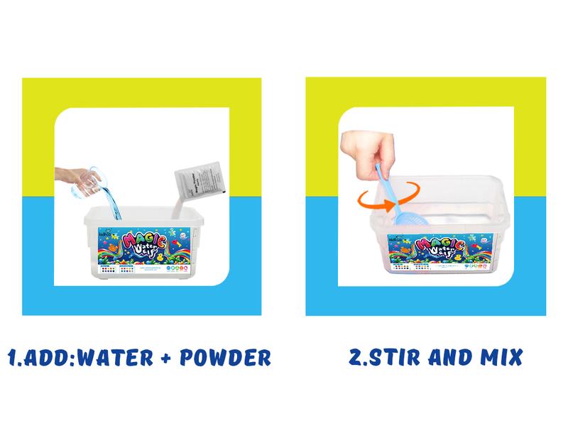 Kiditos Magic Water Elf 5 Packs Powder Refill,Aqua Fairy Water Gel Kit Powder Refill