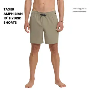 Quiksilver | Taxer Amphibian 18" Hybrid Shorts | Men’s Regular Fit | Elastic Comfort Waist | Adventure Ready | Bottom