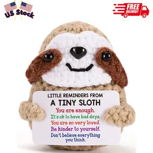 Easter Basket Stuffers for Teens, Emotional Positive Support Cheer Crochet Sloth