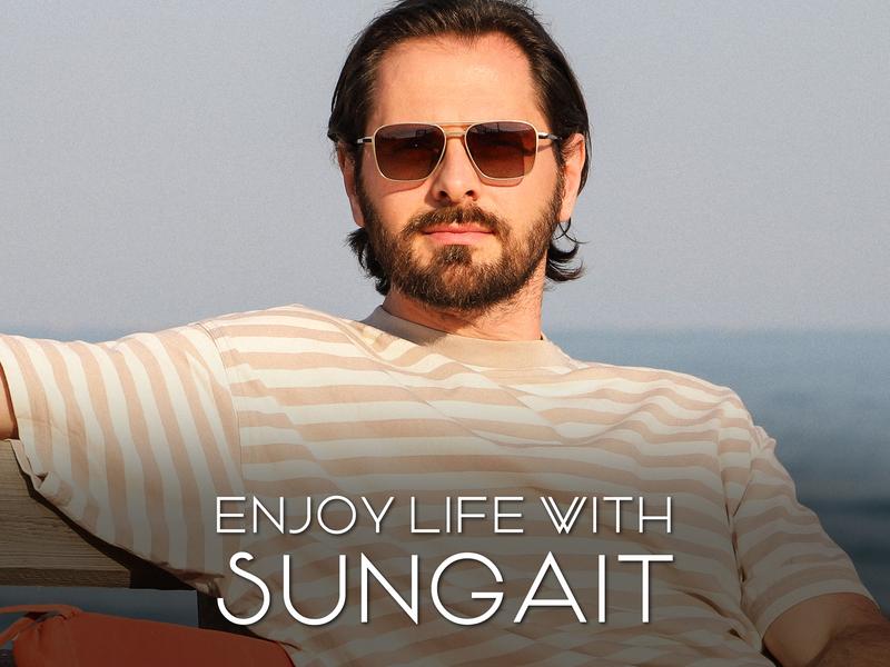 SUNGAIT Polarized Retro Square Aviator Sunglasses for Men Women UV400 Protection Vintage Metal Frame Travel Driving Beach Daily Eyewear Outdoor SGT745