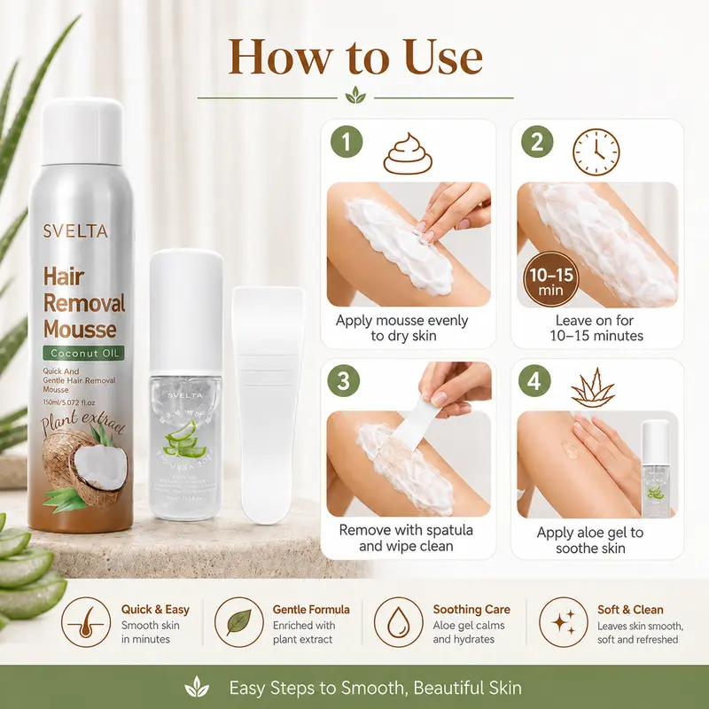 Original SVELTA illustrated application and aftercare guide