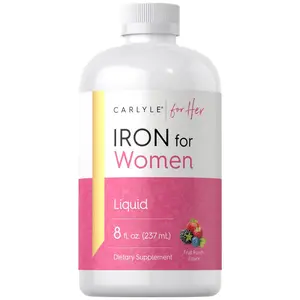 Carlyle Liquid Iron Supplement For Women | 8 fl oz Drops | Fruit Punch Flavor | Vegetarian, Non-GMO, Gluten Free Carlyle Liquid Iron Supplement For Women | 8 fl oz Drops | Fruit Punch Flavor | Vegetarian, Non-GMO, Gluten Free