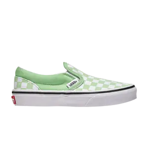 Vans Classic Slip-On Lime Checkerboard
